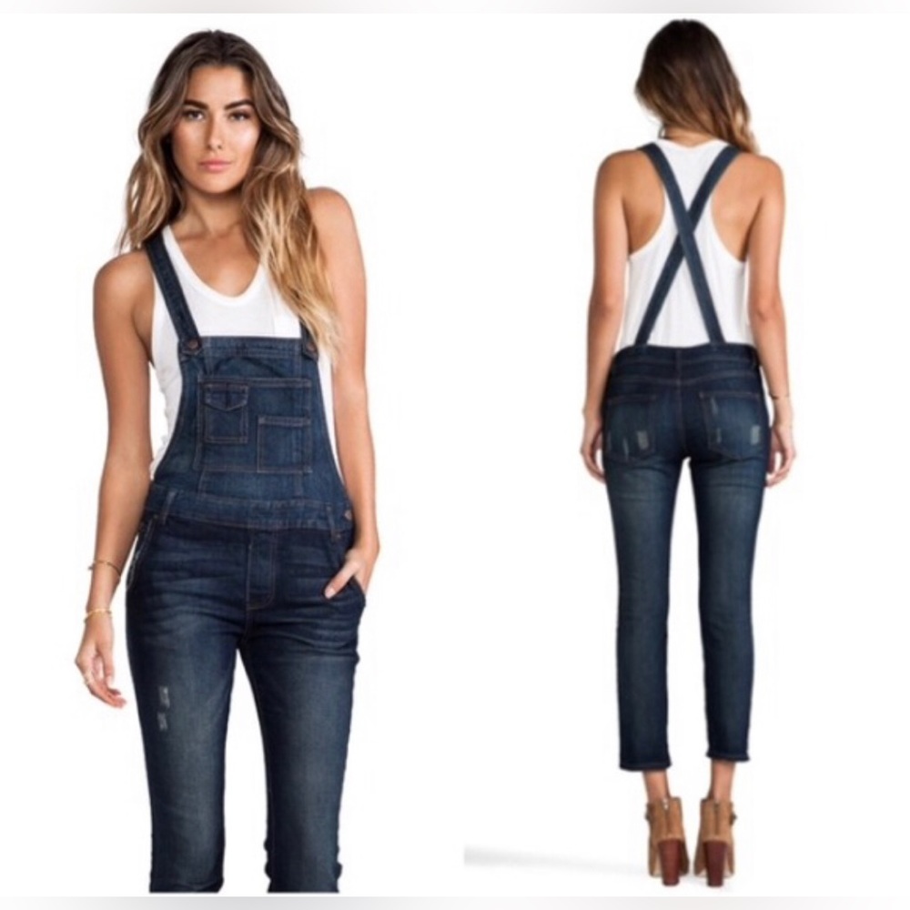 Free People Skinny Leg Overalls